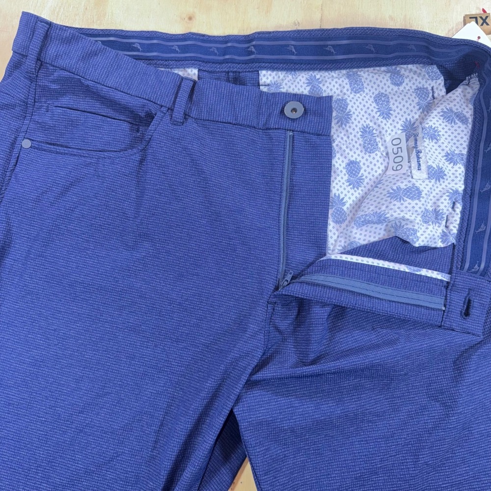 Tommy Bahama Boracay Performance Mens 40x30 Navy Blue Stretch Golf Pants